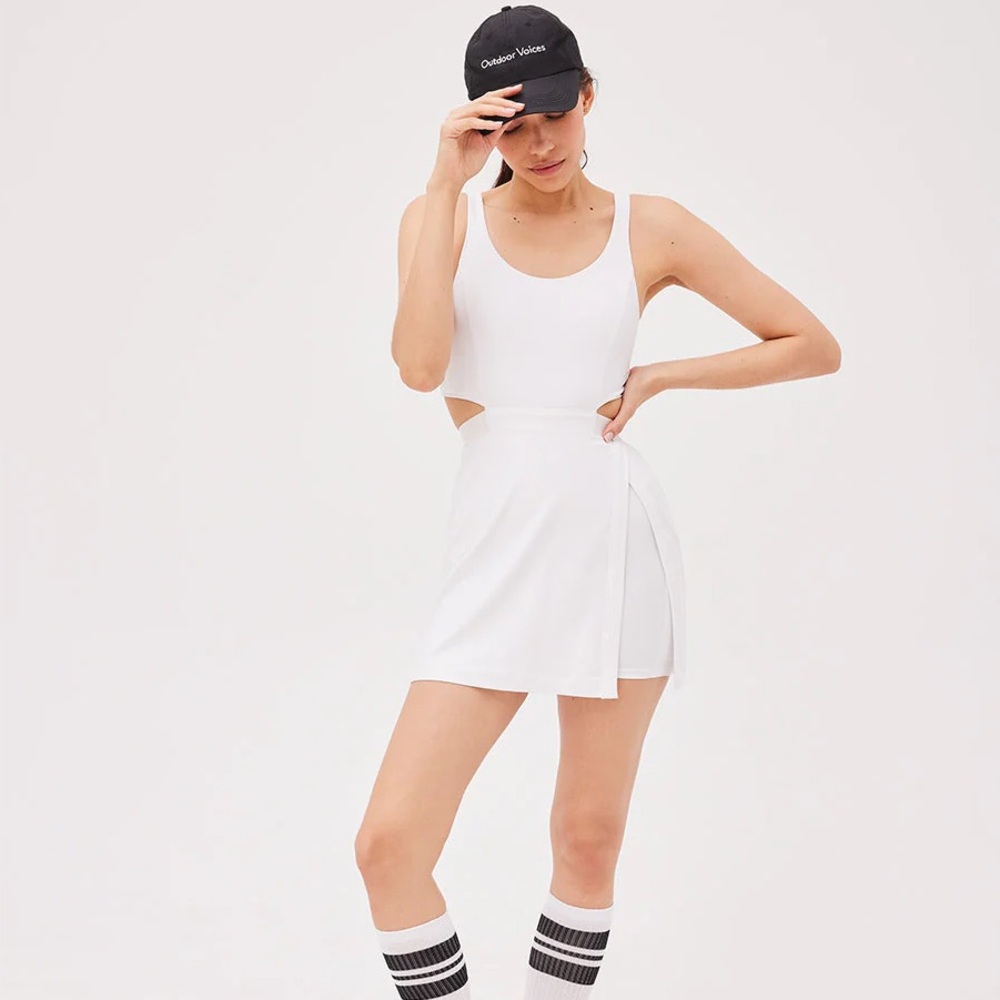 Outdoor Voices White Court Dress